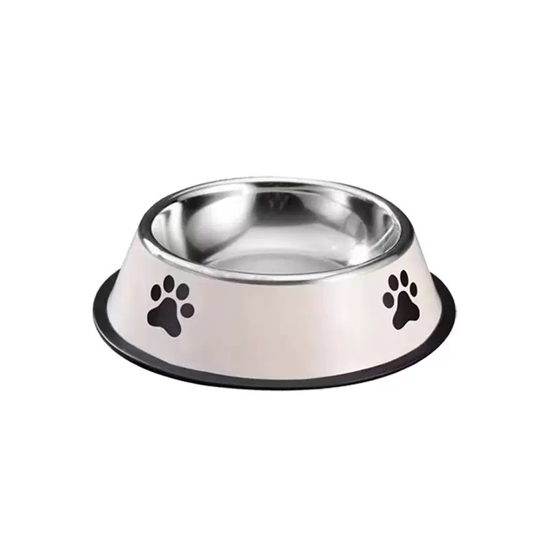 Stainless steel dog food bowl